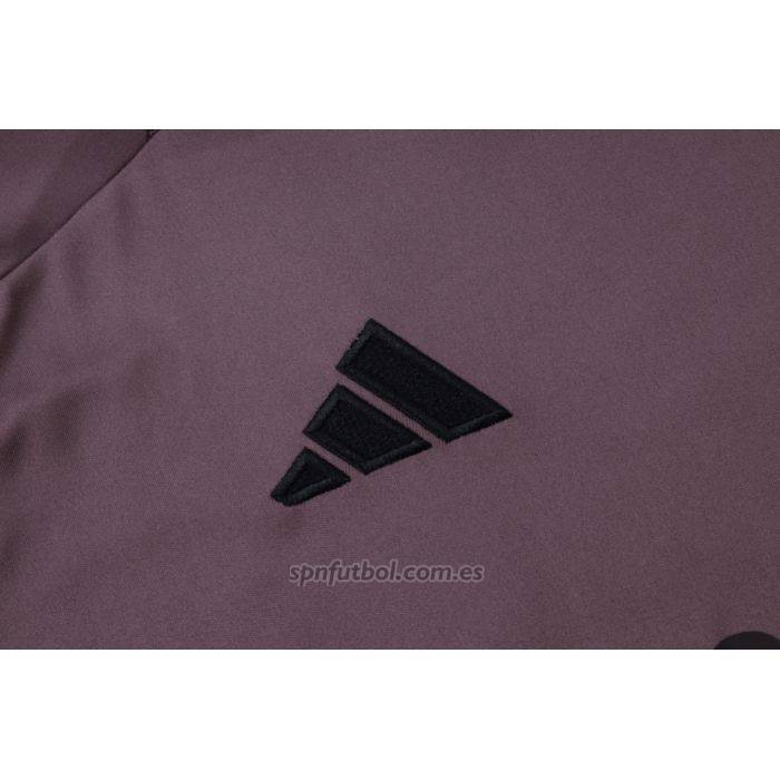 Chandal del Arsenal Manga Corta 2024-2025 Gris Purpura - Pantalon Corto